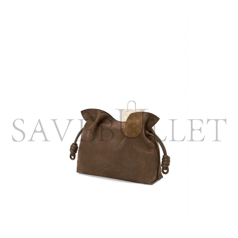 LOEWE MEDIUM FLAMENCO CLUTCH IN GRAINED NUBUCK A411FC1XDT (30*24.5*10.5cm)